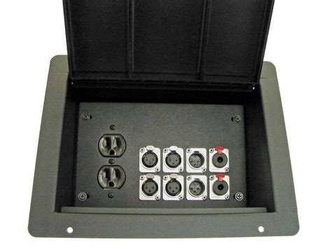 electrical boxes for mic cable|recessed audio stage boxes.